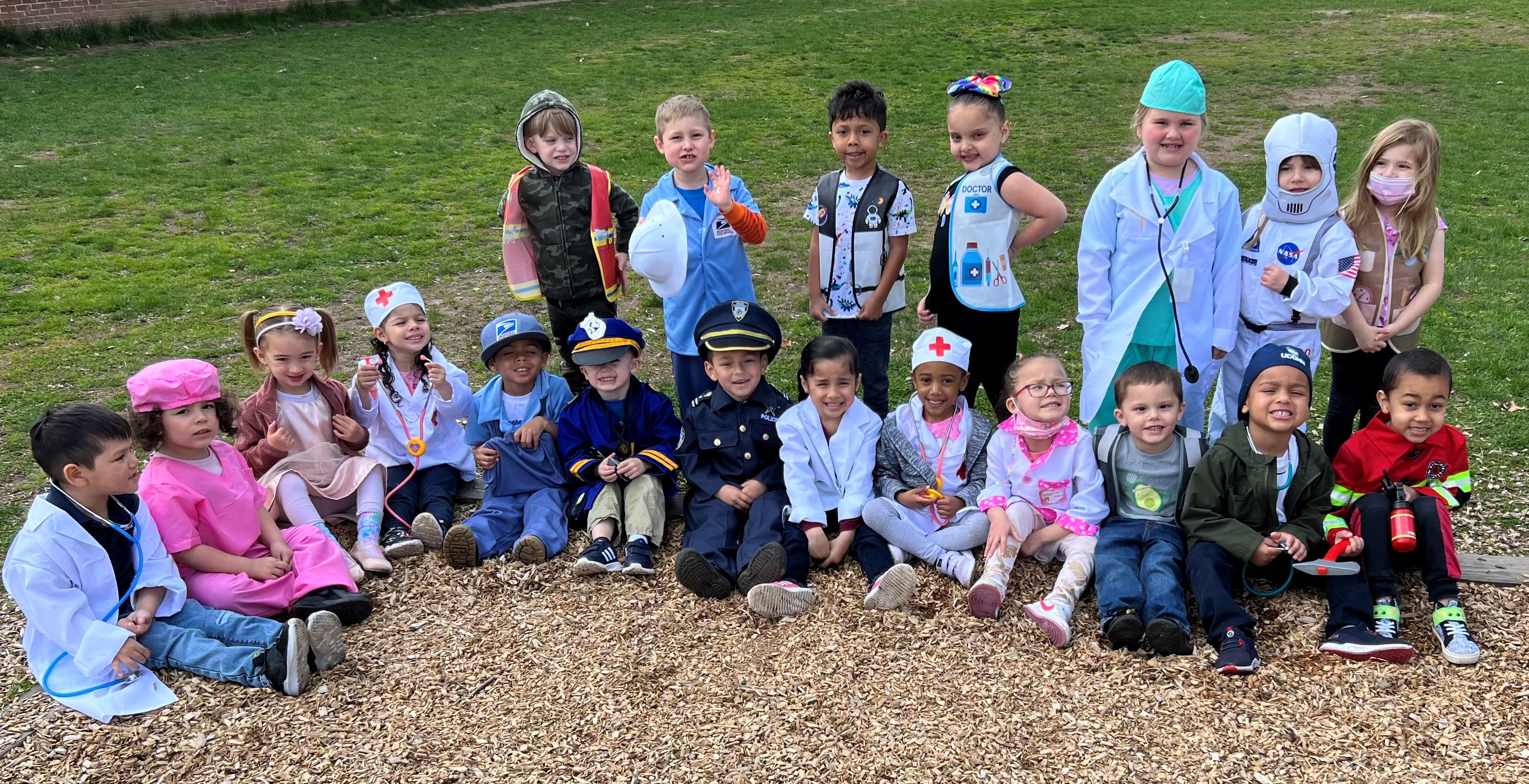 Hanover Hounds Preschool students dressed as community helpers
